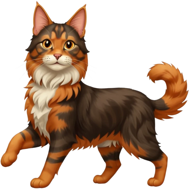 Maine Coon runs after Doberman emoji