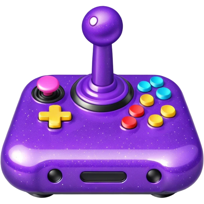 glitter purple and joystick emoji