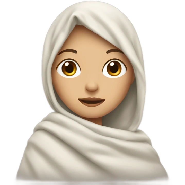 white woman with blanket  emoji