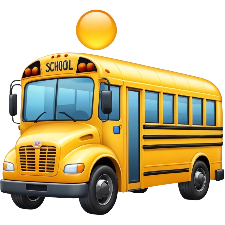 yellow school bus emoji