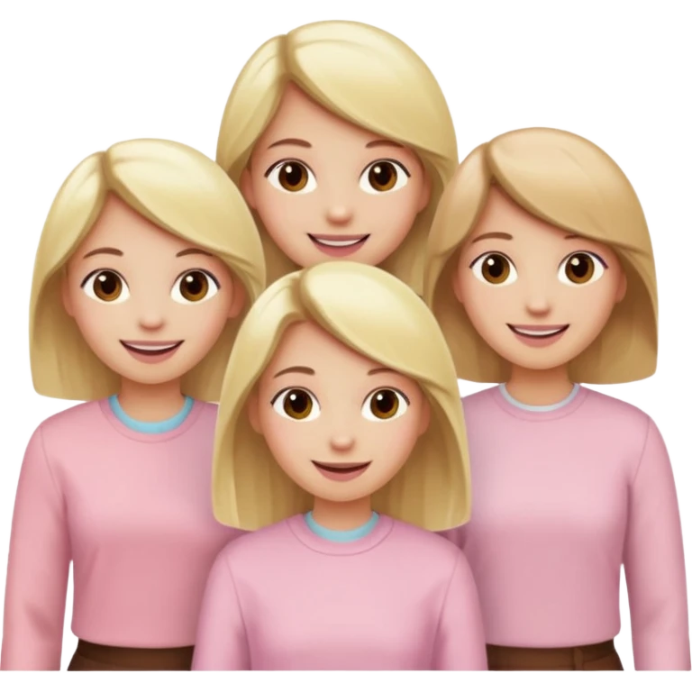 make some of them blond and all dressing pastel pink and brown emoji