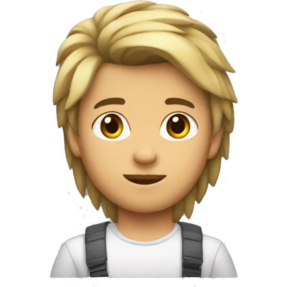NIÑO MORENO CON MULLET emoji