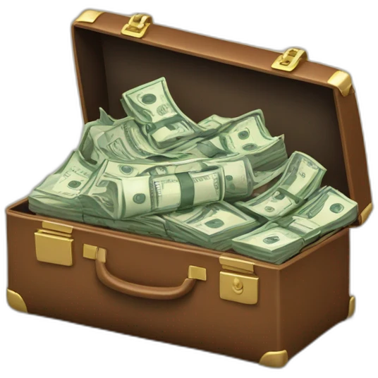 briefcase opened money inside emoji