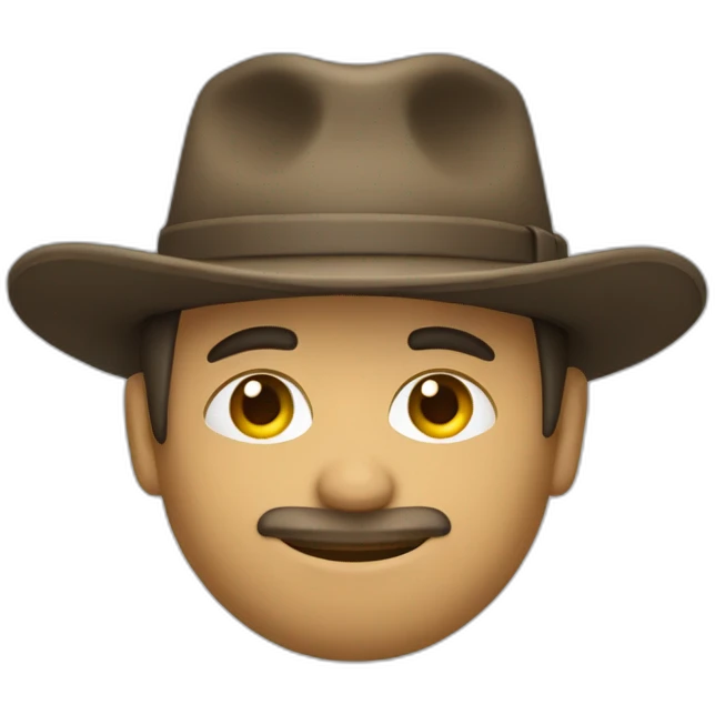 gaucho programmer not without hat and writing code on a computer emoji