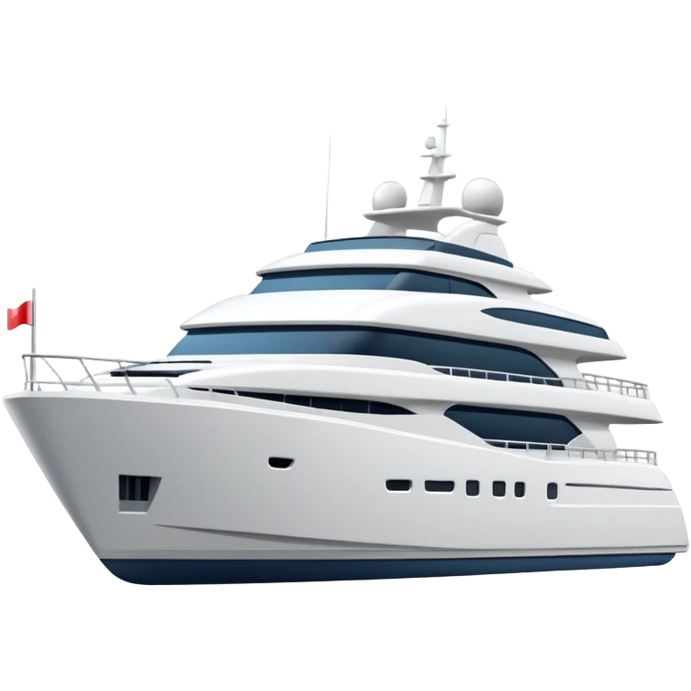 regular sized yacht facing to the left on white background emoji