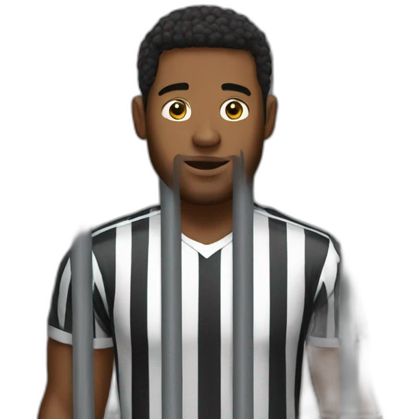 guy with juventus shirt in jail emoji