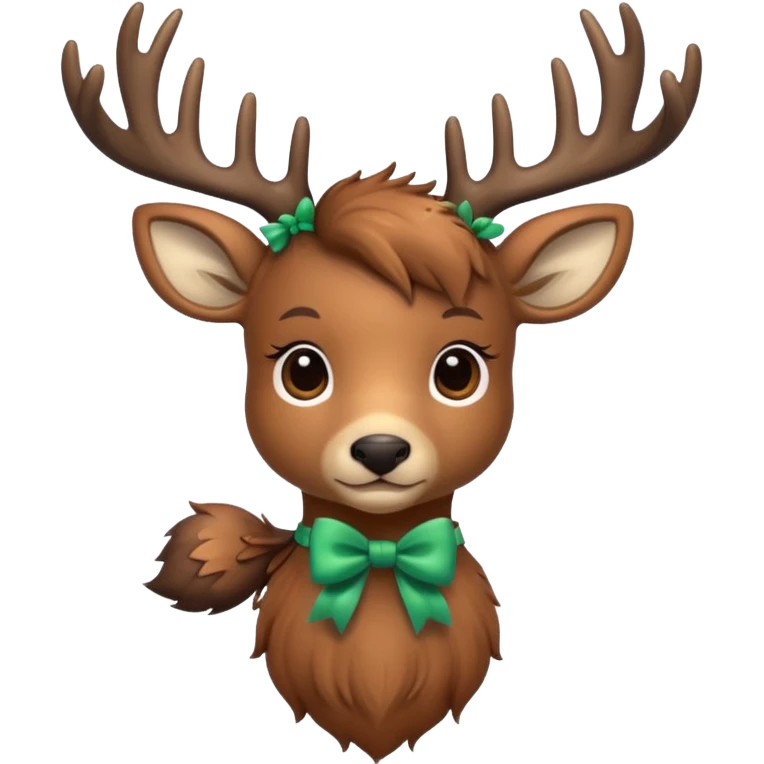 Олень с бантиком emoji