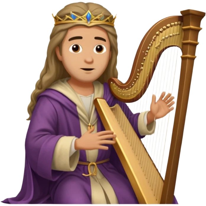 imagen del rey david musico sin rostro emoji