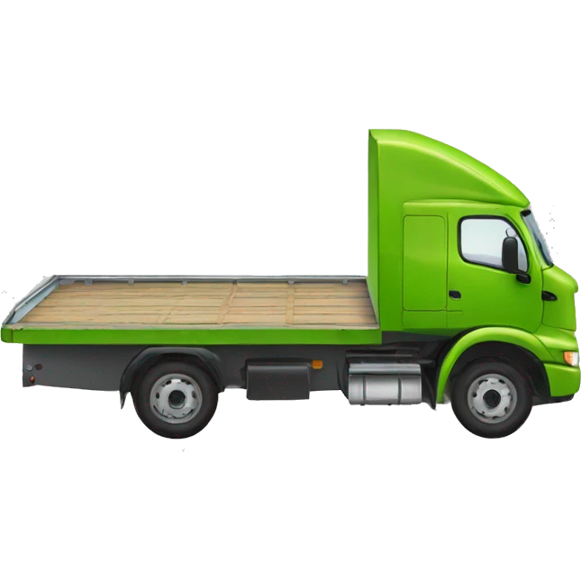 a flat bed cargo trailer for road that is usually attached to a car emoji