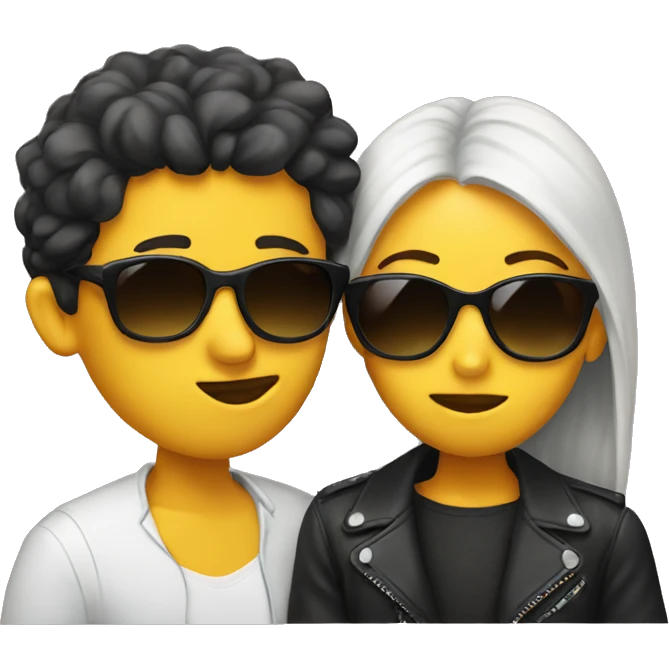 kissing face w sunglasses  emoji