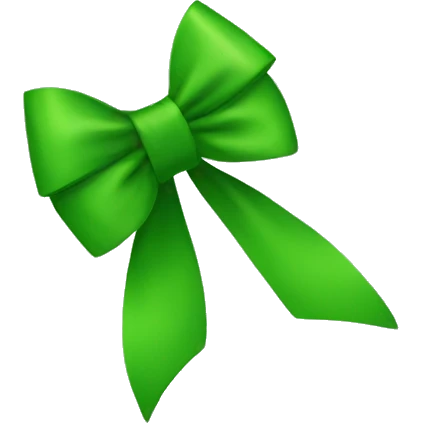 Green bow emoji