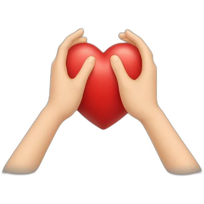 Heart with hands emoji