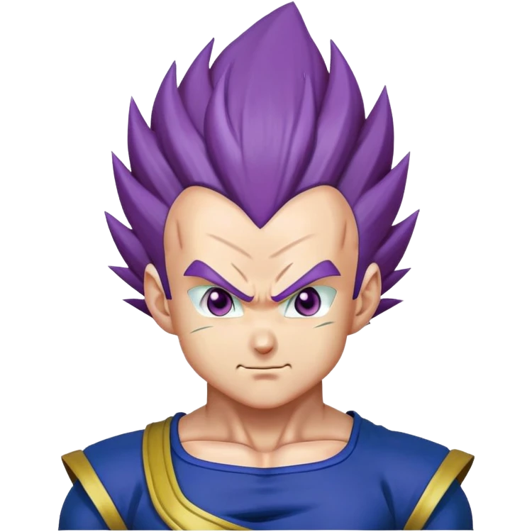 Vegeta with violet hair emoji