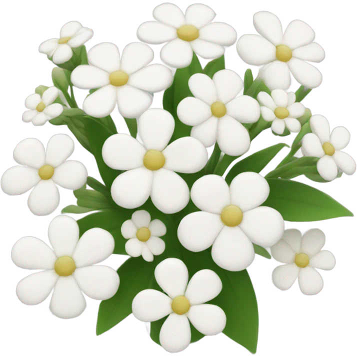White flowers  emoji