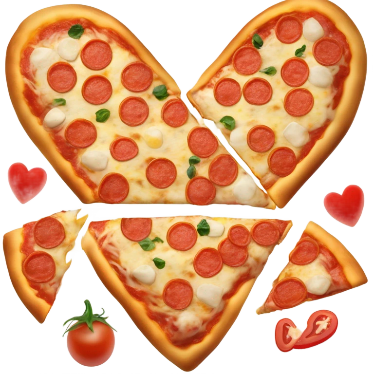 Pizza con forma de corazón  emoji