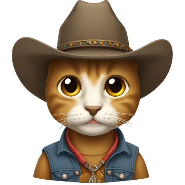 Gato con sombro de vaquero emoji