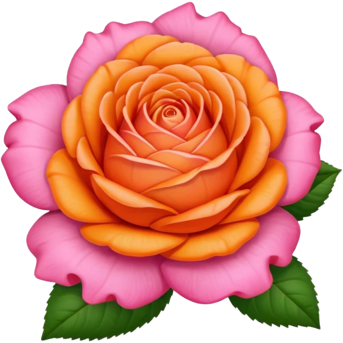 pink and orange rosa chinensis emoji