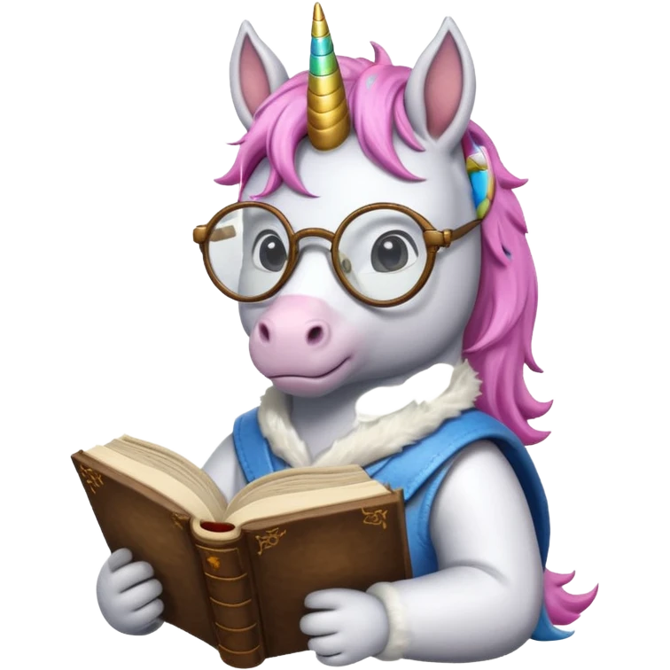 Unicorns read book
A scholar unicorn wearing round glasses, reading a thick ancient tome.












 emoji