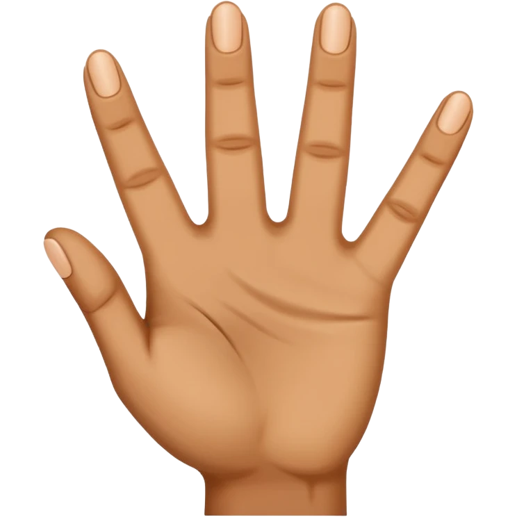 a finger holding up 3 fingers emoji