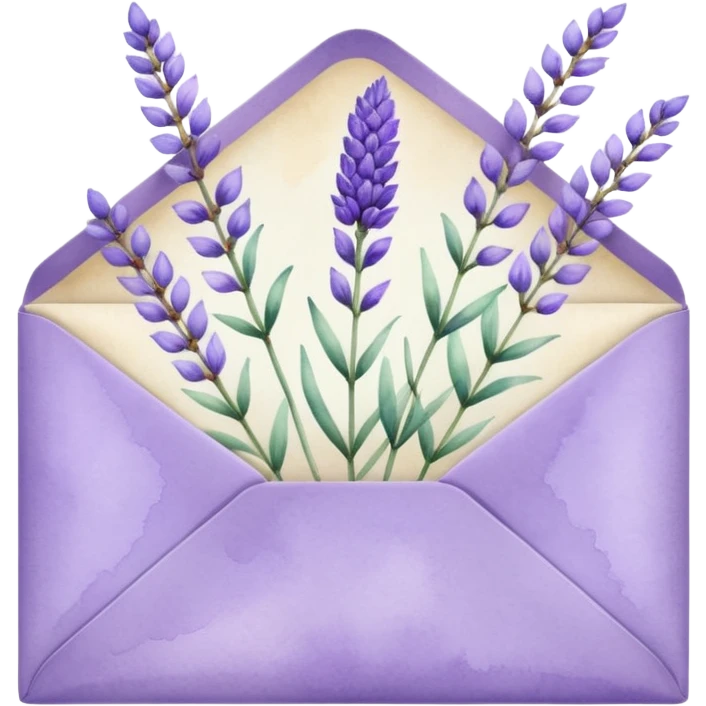 Lavender envelope with flowers inside  emoji