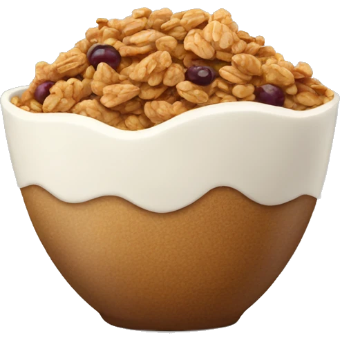a serving of granola emoji