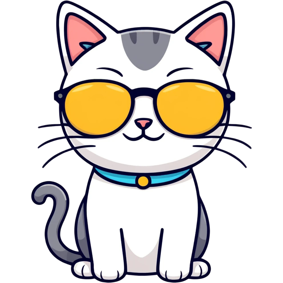 Cat with sunglasses emoji