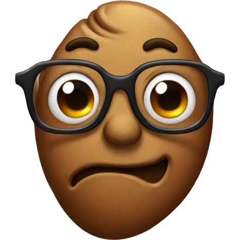Poop with glasses emoji