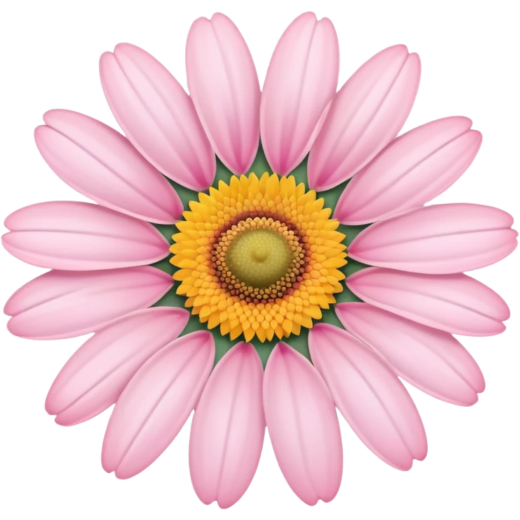 pastel pink daisy with pink center emoji