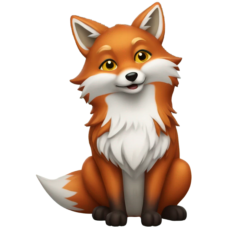 Christmas fox emoji