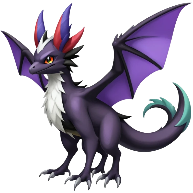 Shiny Dark Nargacuga-Silvally-Noivern-Hybrid (Full body) emoji
