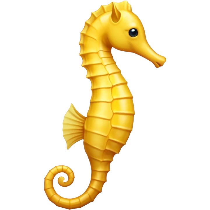 seahorse yellow facing left while tail facing right emoji