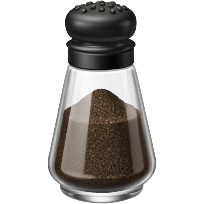 Pepper shaker with black pepper not a full pepper emoji