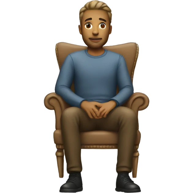 Man sitting in chair emoji
