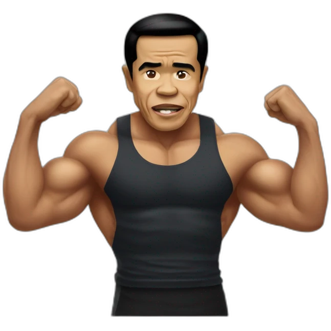 Jokowi gym muscle emoji