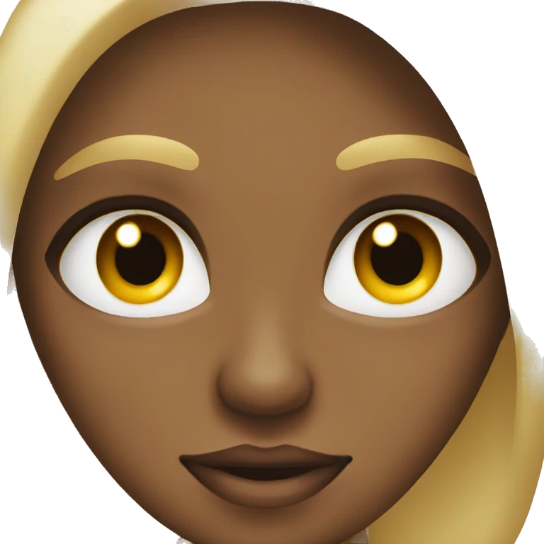 blonde brown eye emoji