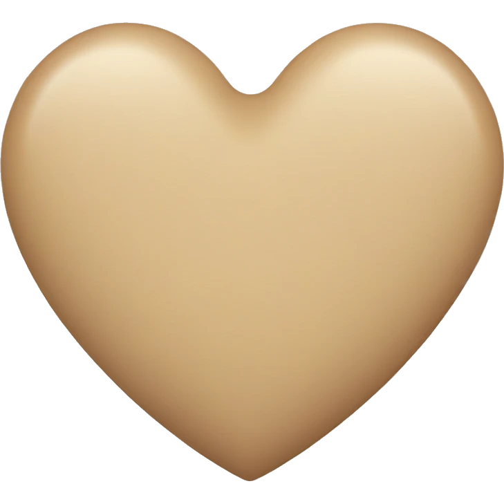 beige heart shape emoji