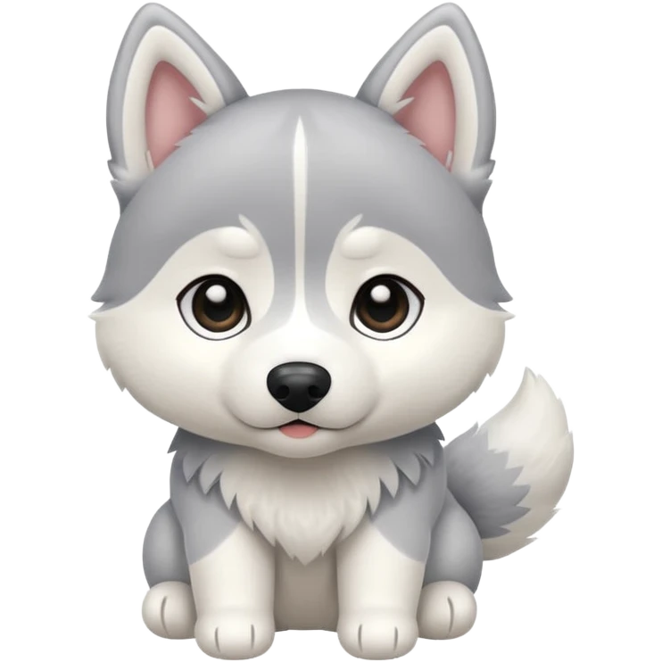 Chibi style Plush Siberian Husky  emoji