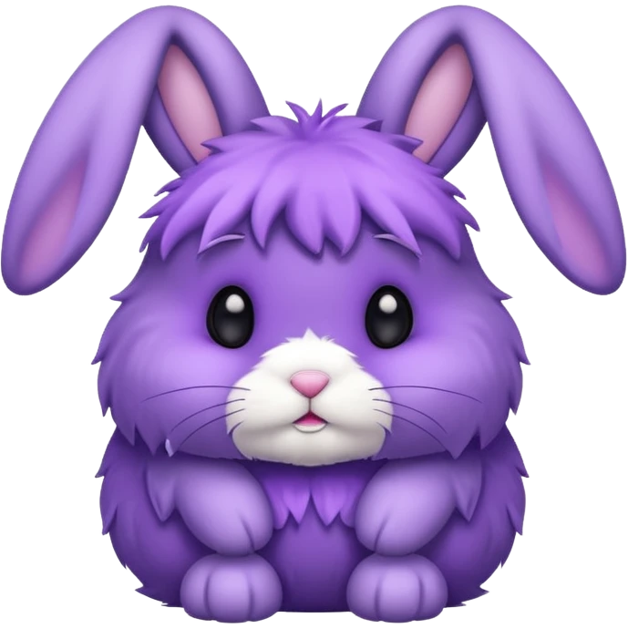 Purple cute bunny emoji