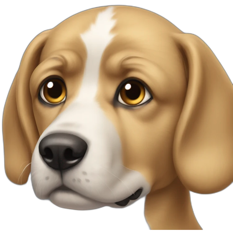 Chien qui cache ses yeux emoji