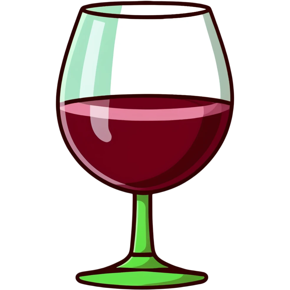 wine glass with red wine emoji