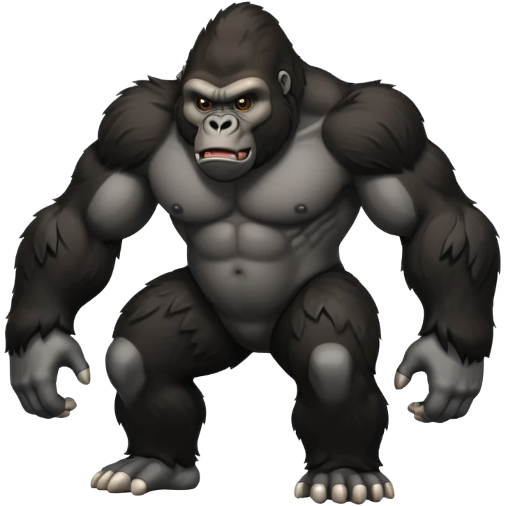 Gorilla pounding the ground  emoji