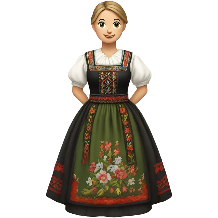 A women wearing a traditional Norwegian dress  emoji
