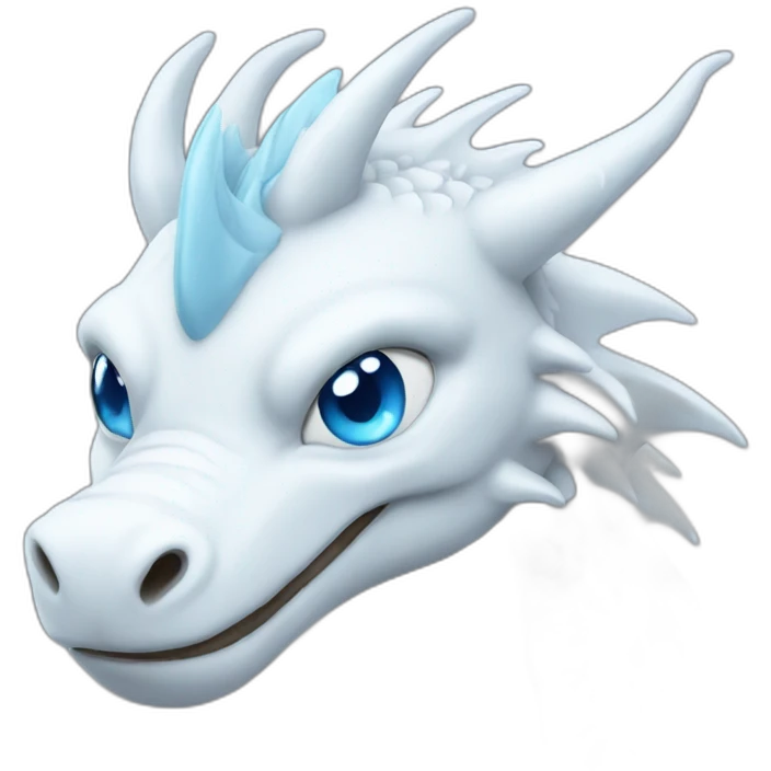 White Dragon with a Blue eyes emoji