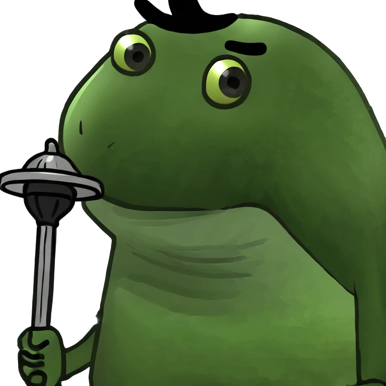poop with a plunger on its head emoji