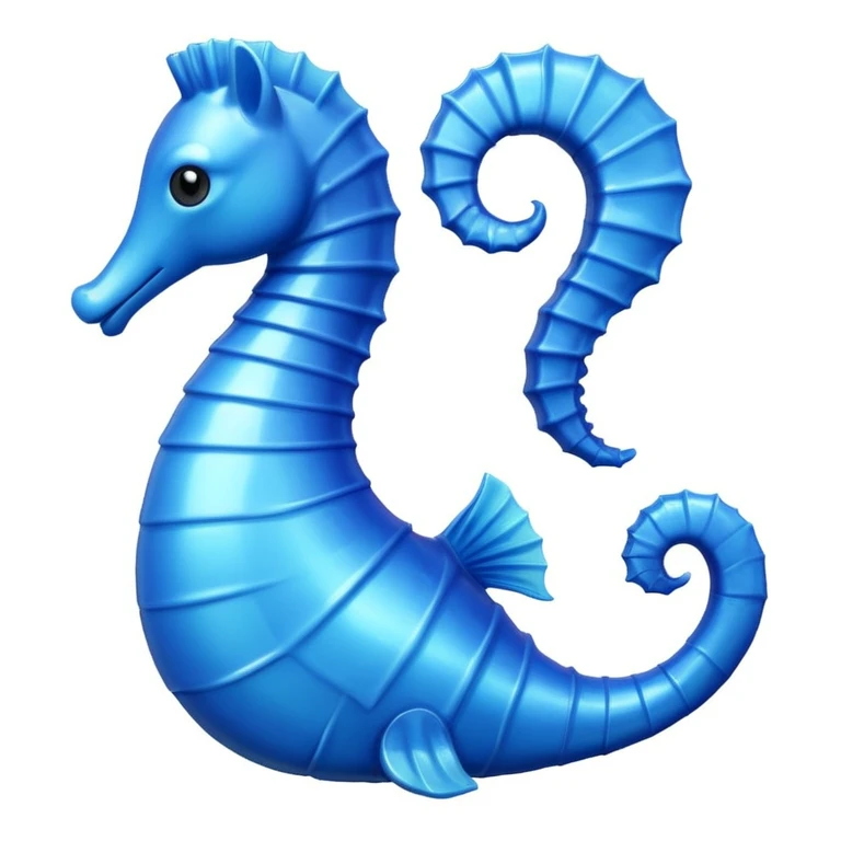 a blue seahorse  emoji