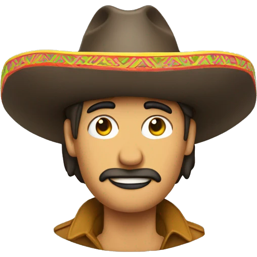 Persona con sombrero alzando la mano emoji