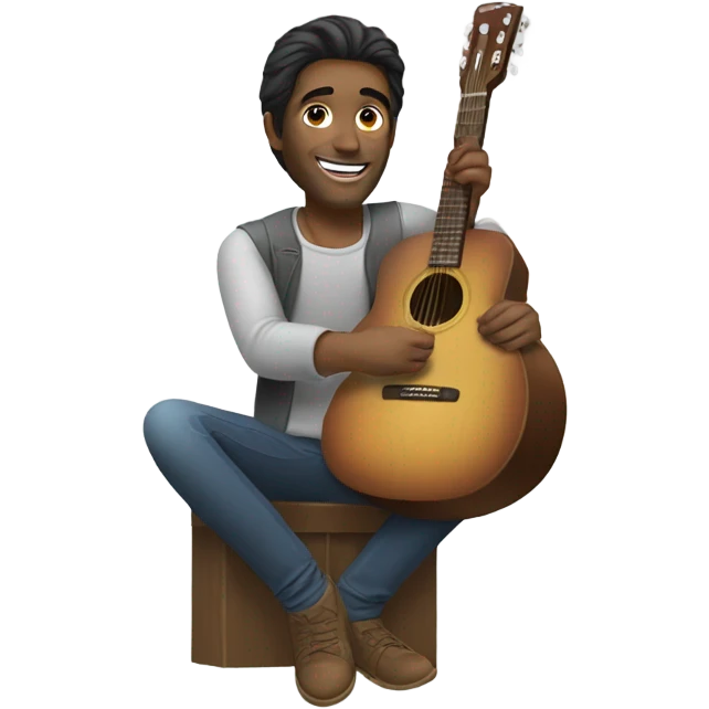 My dad with a guitar emoji