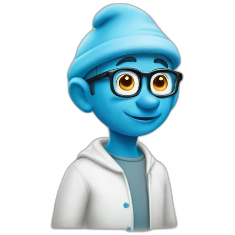 Brainy Smurf emoji