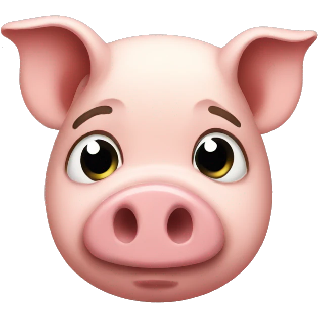Worried pig emoji emoji