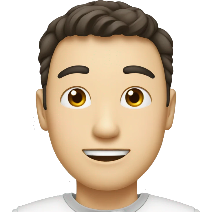 안경을 쓰고 있는 깔끔한 느낌의 동양인 남자 emoji